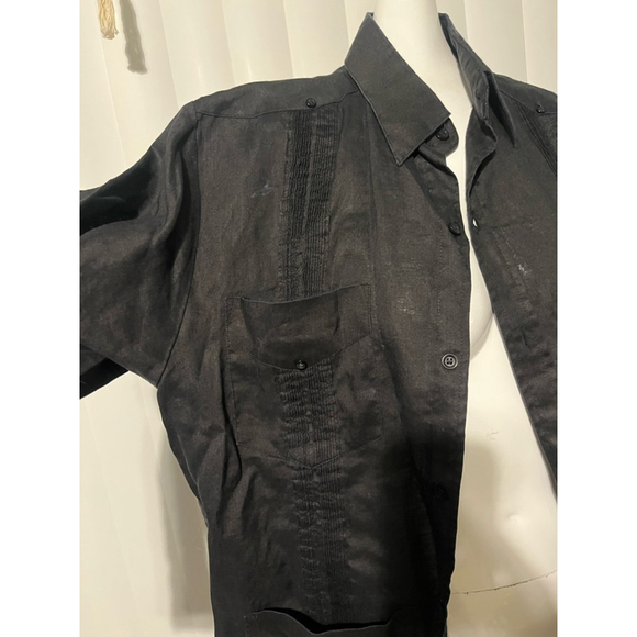 Men's Mojito Button Down Shirt Size M Black - Picture 4 of 5